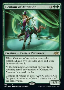 MTG - Centaur of Attention - Galaxy Foil, UNFINITY Variants - Image 1