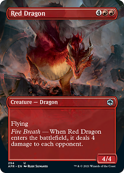MTG - Red Dragon - Borderless, Adventures in the Forgotten Realms Variants - Image 1
