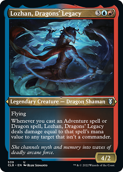 MTG - Lozhan, Dragons' Legacy - Foil Etched, Battle for Baldur's Gate Variants - Image 1