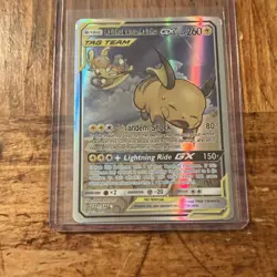The Pokemon Company Raichu & Alolan Raichu GX TAG TEAM Ultra Rare Holo SM Unifi… - Image 1