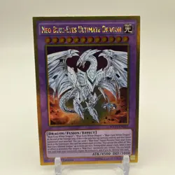 Yugioh Neo Blue-Eyes Ultimate Dragon MVP1-ENG01 Gold Rare NM 1ST - Image 1