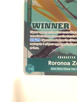 2025 ONE PIECE TOURNAMENT PACK VOL.3 WINNER #019 RORONOA ZORO EB02-019 - Image 2