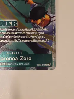 2025 ONE PIECE TOURNAMENT PACK VOL.3 WINNER #019 RORONOA ZORO EB02-019 - Image 3