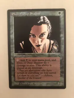 Magic the Gathering 1994 The Dark Elves of Deep Shadows Uncommon - Image 1