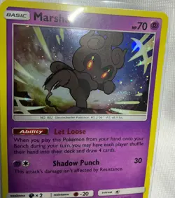 HD Swirl Mew Tail - Marshadow SM85 Sun & Moon Promos Cosmos Holo Pokemon NM - Image 2