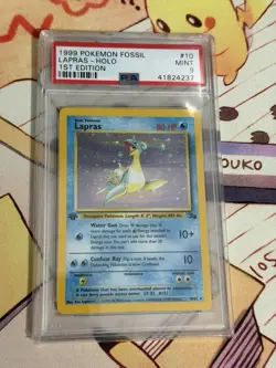 Lapras 10/62 1st Edition PSA 9 Fossil - Pokemon Card - Image 1