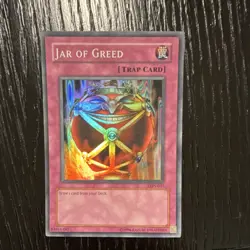 Konami Yu-Gi-Oh! TCG Jar of Greed LON-047 Labyrinth Super Rare Holo Trap Unlimi… - Image 1