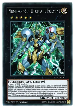 1x ITALIAN Number S39: Utopia the Lightning LCKC-EN087 1st Ed NM Secret YUGIOH - Image 1