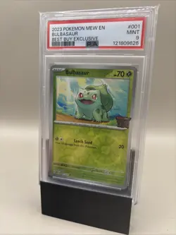 PSA 9 Bulbasaur 001/165 151 Best Buy Exclusive Promo Holo Pokemon Card - Mint - Image 1