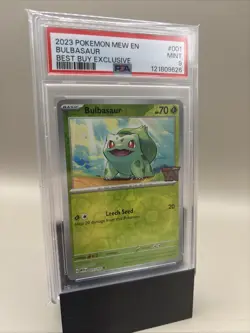 PSA 9 Bulbasaur 001/165 151 Best Buy Exclusive Promo Holo Pokemon Card - Mint - Image 2