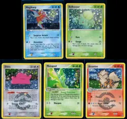 Pokemon EX FIRERED&LEAFGREEN - 5 Reverse Holo Cards Bundle - ENG - Mixed Cond - Image 1