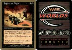 Engineered Plague x1 MP MTG World Championship Gold Border Not Tournament Legal - Image 1