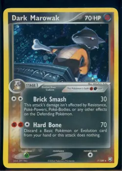 Pokemon EX TEAM ROCKET RETURNS #7/109 Dark Marowak Holo ENG SWIRL Near Mint - Image 1