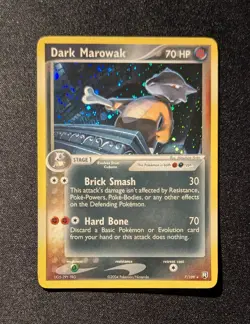 Pokemon EX TEAM ROCKET RETURNS #7/109 Dark Marowak Holo ENG SWIRL Near Mint - Image 3