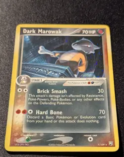 Pokemon EX TEAM ROCKET RETURNS #7/109 Dark Marowak Holo ENG SWIRL Near Mint - Image 4