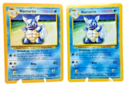 Pokemon Wartortle 42/102 Base Set & 63/130 Base 2 Set Non holo WOTC Vintage LP - Image 1