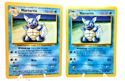 Pokemon Wartortle 42/102 Base Set & 63/130 Base 2 Set Non holo WOTC Vintage LP - Image 2