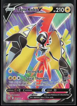 Tapu Koko V (Full Art) 147/163 SWSH05: Battle Styles Pokemon TCG NM - Image 1