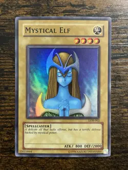 Mystical Elf LOB-062 Super Rare Unlimited Lightly Played English Yu-Gi-Oh! - Image 1