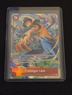 2025 One Piece Trafalgar Law (Alt Art) OP14-009 SR The Azure Sea’s Seven NM - Image 1