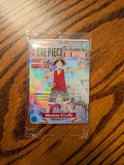 Bandai Namco One Piece CCG Monkey D. Luffy US Voyage Promo Card P-055 - Image 1