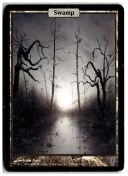 MTG Swamp - Full Art - Unhinged Moderately Played English - Image 1