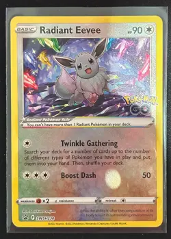 Pokemon GO Black Star Promo Radiant Eevee SWSH230 NM - Image 1