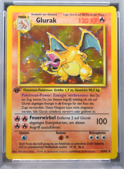 1999 POKEMON GERMAN #4 GLURAK-HOLO 1ST EDITION PSA 8 - Image 2