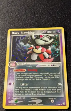 Pokemon EX TEAM ROCKET RETURNS - #9/109 Dark Slowking - Holo - SWIRL - ENG - NM+ - Image 4