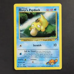 Misty's Psyduck 54/132 Gym Heroes Pokemon TCG VG Condition - Image 1