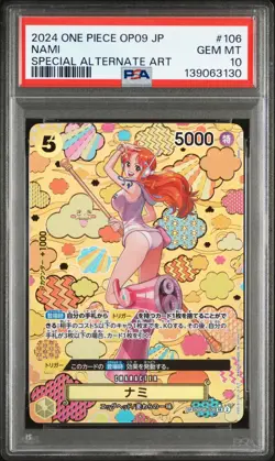 One Piece OP09 Japanese Nami SP OP08-106 SR PSA 10 - Image 1