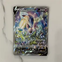Pokemon Galarian Rapidash V Full Art Ultra Rare 168/198 Chilling Reign Holo Card - Image 1