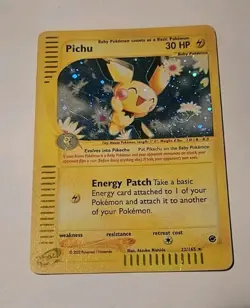 Pokemon Pichu Holo Card 22/165 Expedition Base Set - Image 1