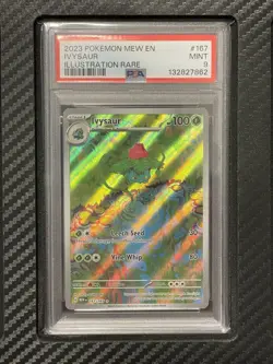 2023 PSA 9 Ivysaur #167 Illustration Rare Pokemon TCG Scarlet & Violet Mew 151 - Image 1