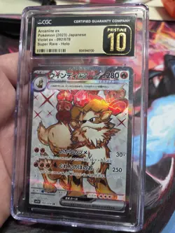 2023 Pokemon Japanese Arcanine ex 092/078 Sv1v Violet Ex Holo CGC PRISTINE 10 - Image 1