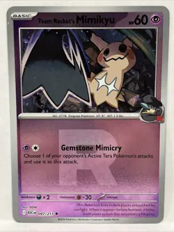 Pokemon Ascended Heroes Team Rocket’s Mimikyu 097 Rocket "R" Logo Reverse Holo - Image 1