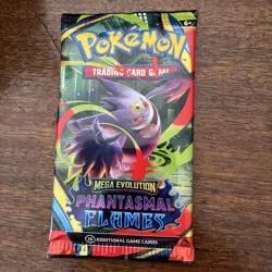 Pokemon TCG Mega Evolution Phantasmal Flames Booster Pack New Sealed - Image 1