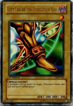 Left Leg of the Forbidden One LOB-121 1st Edition Yugioh Asian English HP - Image 1