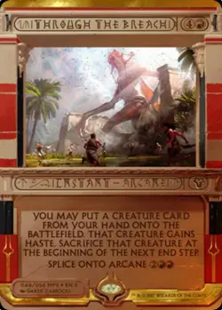 Through the Breach -Foil Light Play MTG Amonkhet Invocations - Image 1
