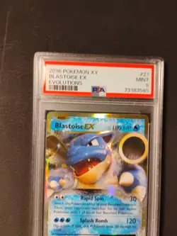 Pokemon TCG Blastoise EX XY Evolutions 2016 Holo Rare Card 21/108 PSA 9 Mint - Image 2