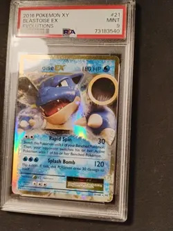Pokemon TCG Blastoise EX XY Evolutions 2016 Holo Rare Card 21/108 PSA 9 Mint - Image 4