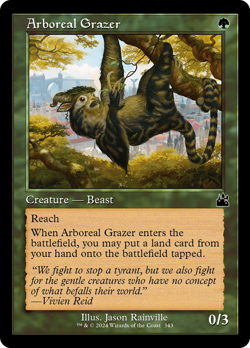 Arboreal Grazer (Retro Frame) [Ravnica Remastered] Foil Near Mint - Image 1