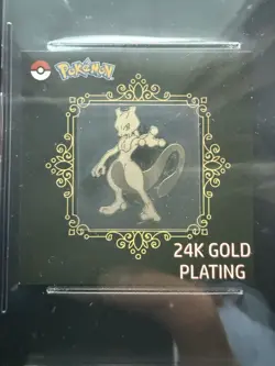 Pokemon CGC 9 Mewtwo 24K Gold Plating Sticker- Popping candy 2023 - Image 2