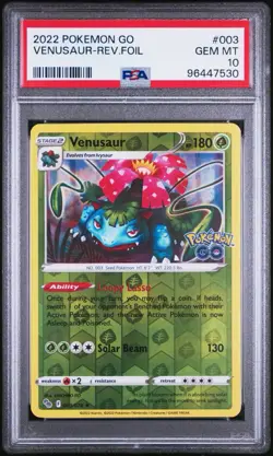(POP 16) 2022 Venusaur Reverse Holo 003 Pokemon Go PSA 10 - Image 1