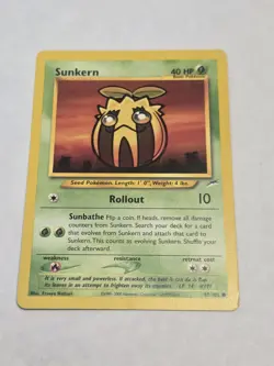 Pokemon TCG Sunkern Neo Destiny 83 Regular Unlimited Common - Image 1