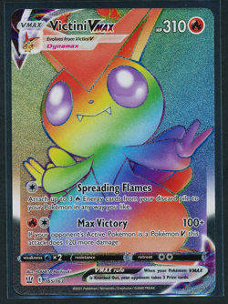 Victini VMAX 165/163 Rainbow Secret Rare Holo Pokemon 2021 Battle Styles NM - Image 1