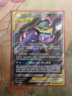 Pokemon Muk & Alolan Muk GX 197/214 Sm-Unbroken Bonds Ultra Rare Full - Image 1