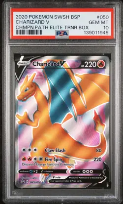 PSA 10 CHARIZARD V 050 CHAMPIONS PATH PROMO POKEMON MJ - Image 1