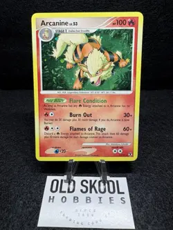 Pokemon TCG Rising Rivals ~ Arcanine lv. 53 Holo Rare 1/100 ~ NM - Image 1