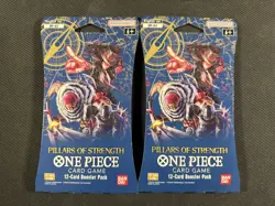 One Piece TCG x2 Sealed Blister Packs Pillars Of Strength Rare Bandai OP-03 - Image 1